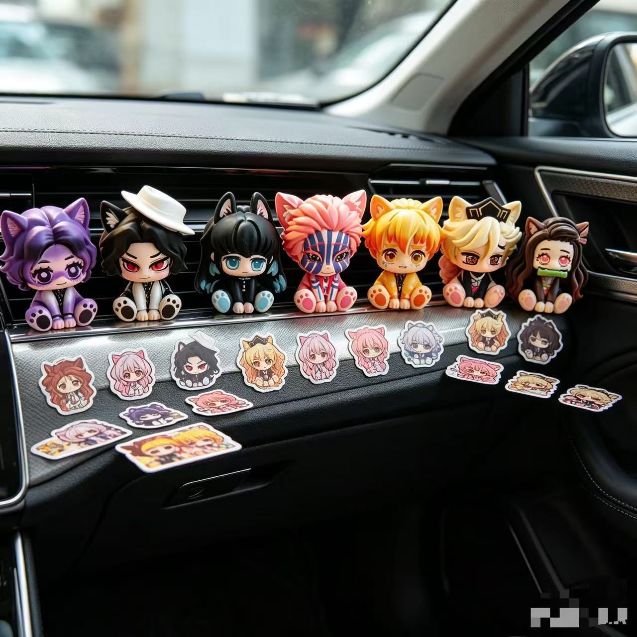 Car Accessories Decoration - Demon Slayer Cute Chibi Figurine Car