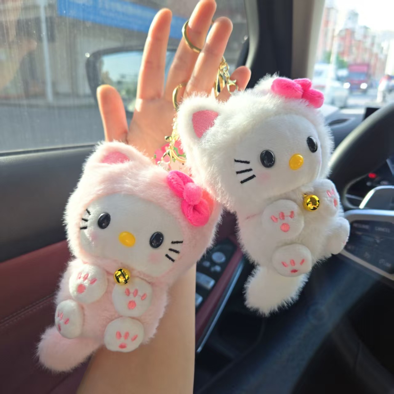 Car Accessories Decoration - Kawaii HelloKitty Bell Cat Pendant, Cat