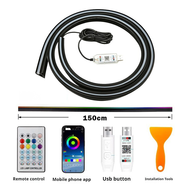 1.5M LED Car Dashboard Sealing - огляд і ціна Car Accessories Sound System