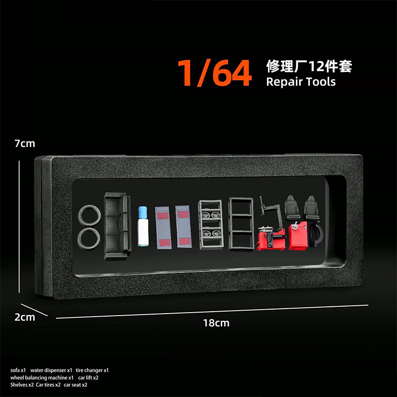 1:64 Car Repair Shop Prop Set  - огляд і ціна Car Accessories Decoration