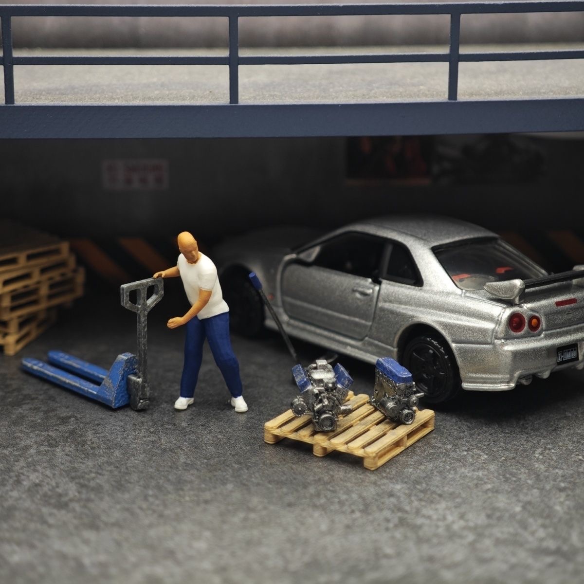 1:64 Car Model Repair Shop Sce - огляд і ціна Car Accessories Decoration